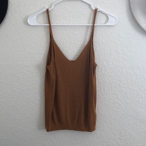 Anthropologie Ribbed Orange Tank Top